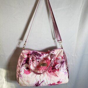 Justice Dance Duffel Bag Metallic Pink with Flower design